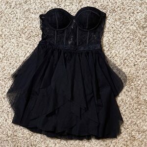 Forever 21 Black Strapless Dress